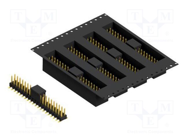 Connector: pin strips; pin header; male; PIN: 40; 2.54mm; SMT; 2x20