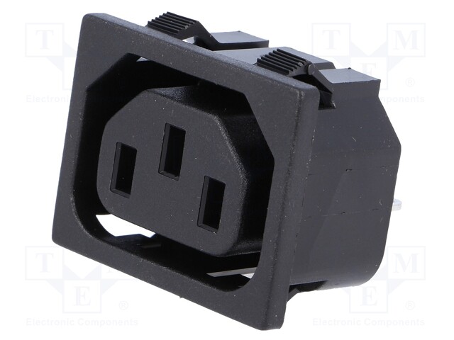 Connector: AC supply; socket; female; 10A; IEC 60320; C13 (F)