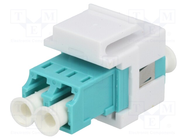 Connector: fiber optic; socket,coupler; both sides,LC; female