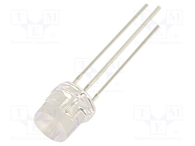 LED; red,yellow; 8mm; 140°; Front: flat; 2.1÷2.6VDC; No.of term: 3