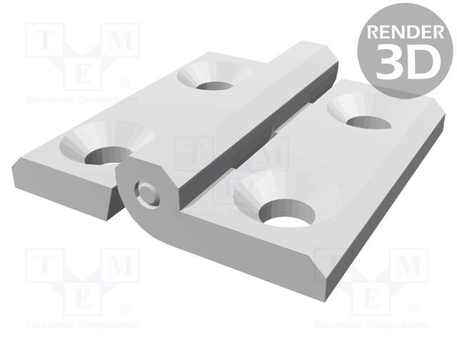 Hinge; Width: 30mm; technopolymer (PA); white; H: 30mm