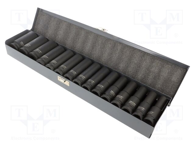 Wrenches set; 6-angles,socket spanner,impact; Mounting: 1/2"