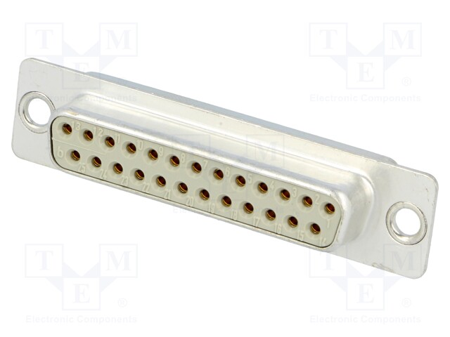 D-Sub; PIN: 25; plug; female; turned contacts; soldering