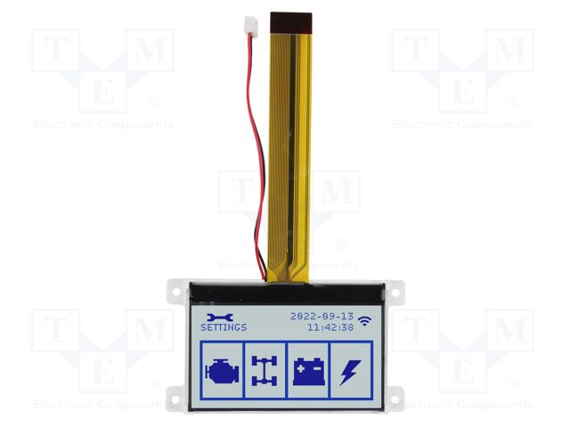 Display: LCD; 128x64; STN Positive; grey; 89.7x49.8x6mm; LED; 3.3V