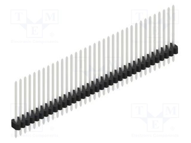 Connector: pin strips; pin header; male; PIN: 35; 1.27mm; THT; 1x35