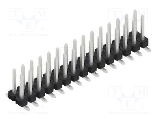 Connector: pin strips; pin header; male; PIN: 30; 2.54mm; SMT; 2x15