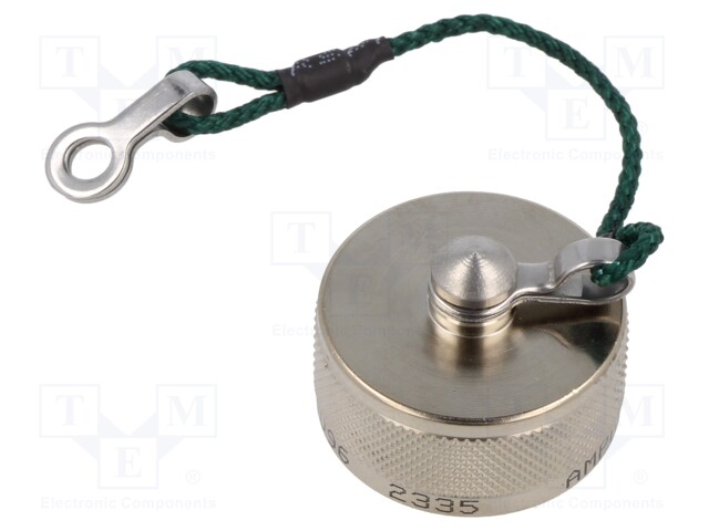 Connector RJFTV Jam Nut Receptacle Cap, Nickel plating