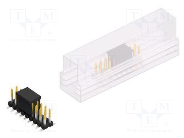 Connector: pin strips; pin header; male; PIN: 18; 2.54mm; SMT; 2x9