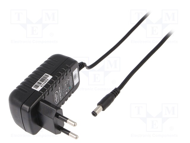 Power supply: switched-mode; 9VDC; 1A; Out: 5,5/2,1; 9W; Plug: EU