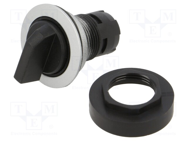 Switch: rotary; 22mm; Stabl.pos: 1; IP65; Pos: 2; Cutout: Ø22.3mm