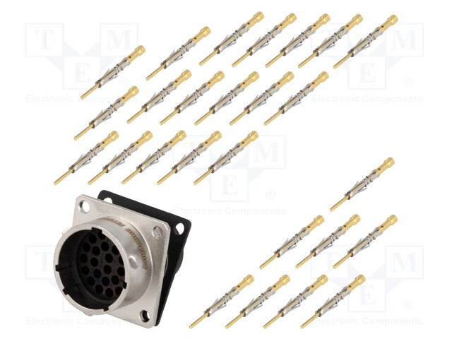 Connector: circular; Series: RT360; socket; male; crimped; PIN: 26