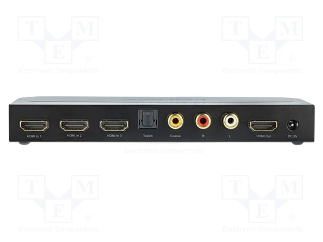 Switch; HDMI 2.0,High Speed; LED status indicator; black; metal