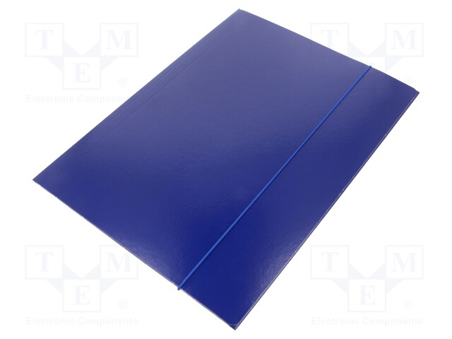 Folder; with rubber; A4; navy blue