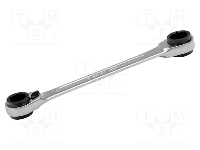 Key; box,with ratchet; 16mm,19mm; tool steel; 230mm