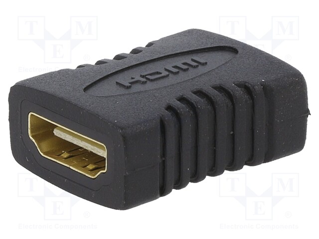 Adapter; HDMI socket,both sides; Colour: black