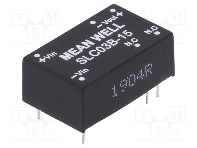 Converter: DC/DC; 3W; Uin: 18÷36V; 15VDC; Iout: 200mA; DIP16; 4.5g