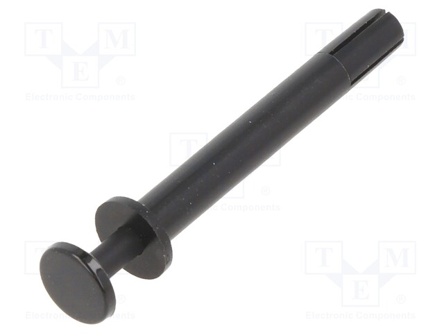 Rivet; Ømount.hole: 4mm; black; Mat: nylon 66; UL94V-2