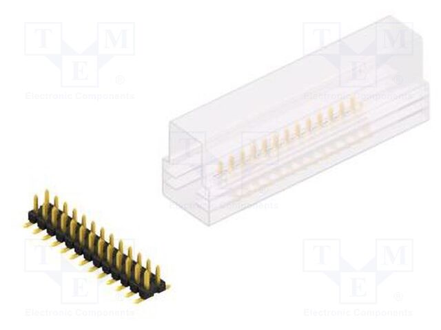 Connector: pin strips; pin header; male; PIN: 26; 2.54mm; SMT; 2x13