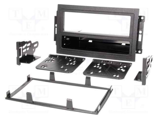 Radio mounting frame; Chrysler,Jeep; 2 DIN; black