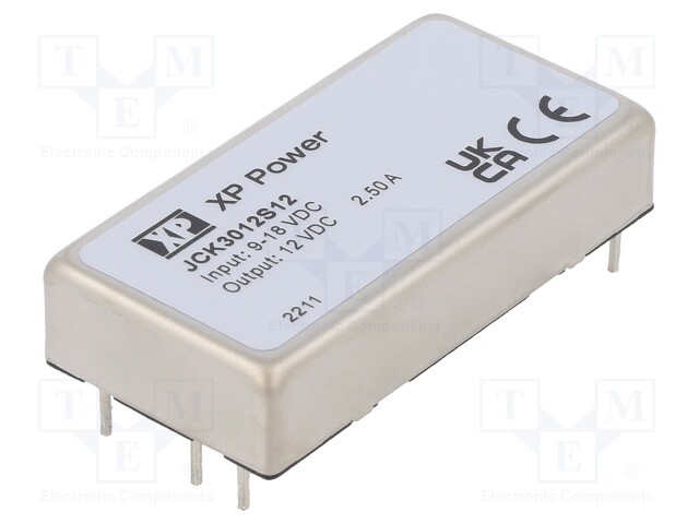 Converter: DC/DC; 30W; 12VDC; OUT: 1
