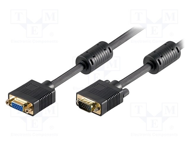 Cable; D-Sub 15pin HD plug,D-Sub 15pin HD socket; 2m
