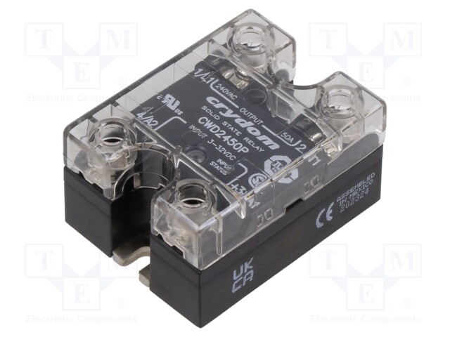 Relay: solid state; Ucntrl: 3÷32VDC; 50A; 24÷280VAC; -40÷80°C; IP20