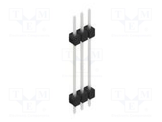 Connector: pin strips; pin header; male; PIN: 3; 2.54mm; THT; 1x3