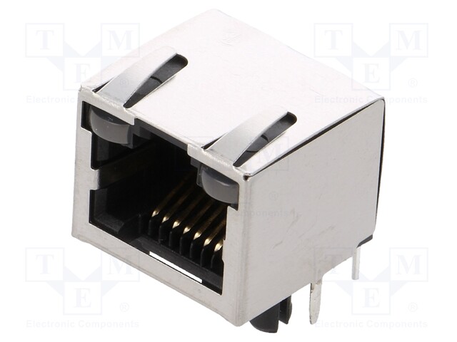 Socket; RJ45; Cat: 5; shielded,with LED; Layout: 8p8c; THT