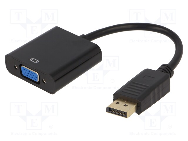 Adapter; DisplayPort 1.1a; 0.15m; Colour: black; Features: Full HD