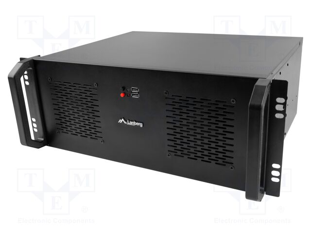 Enclosure: ATX server; Standard: 19"; 4U; black; Z: 177mm; X: 430mm