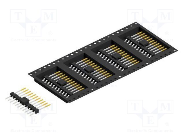 Connector: pin strips; pin header; male; PIN: 11; 2.54mm; SMT; 1x11