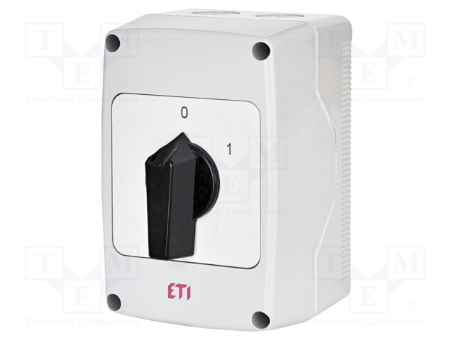 Switch: cam switch; Stabl.pos: 2; 32A; 0-1; in housing; Poles: 3
