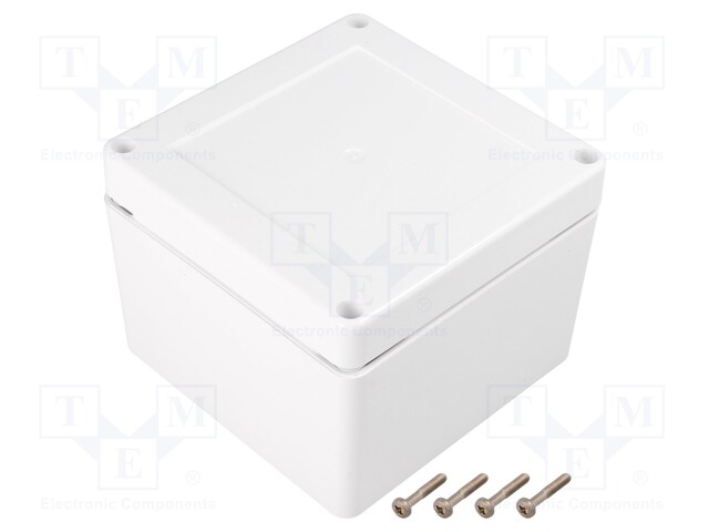 Enclosure: multipurpose; X: 105mm; Y: 105mm; Z: 60mm; ZP; ASA; white