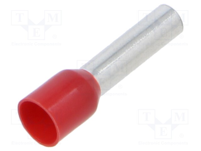 Tip: bootlace ferrule; insulated; copper; 4mm2; 12mm; tinned