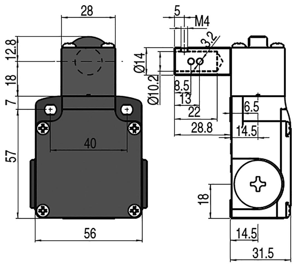 Safety switch: hinged; Series: FL; NC + NO; IP67; -25÷80°C
