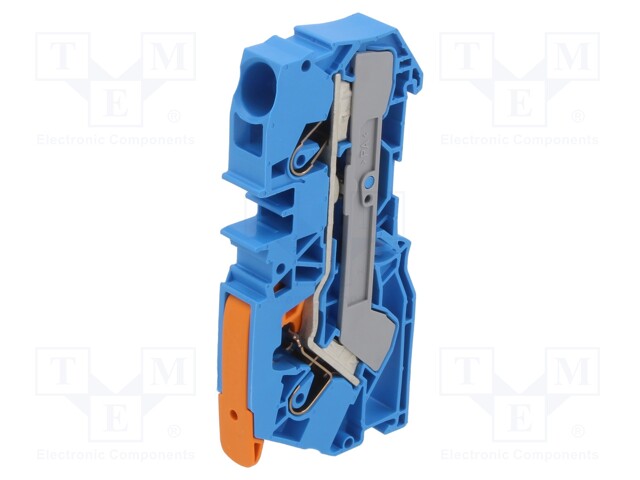 Splice terminal: rail; 0.5÷16mm2; ways: 1; terminals: 2; blue; 2110