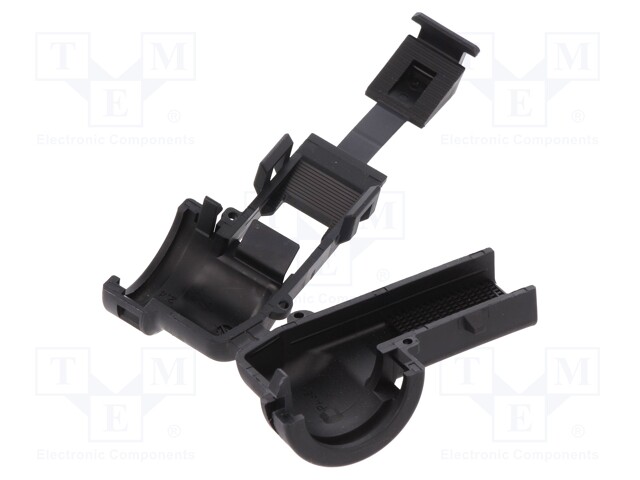 Cable hood and fastener; 2.5mm System; angled 90°
