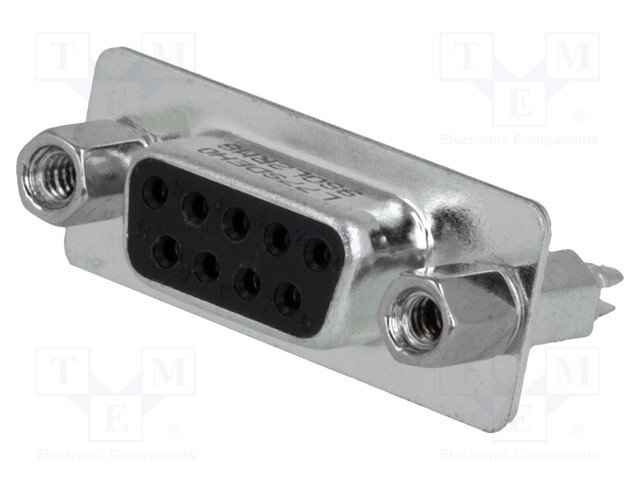 D-Sub; PIN: 9; socket; female; with threaded screw; Locking: screws