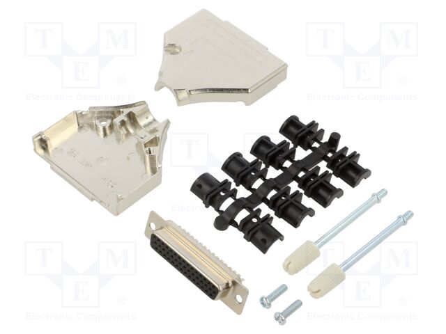 D-Sub HD; PIN: 44; plug; female; for cable; straight; soldering