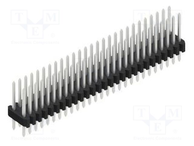 Connector: pin strips; pin header; male; PIN: 54; 1.27mm; THT; 2x27