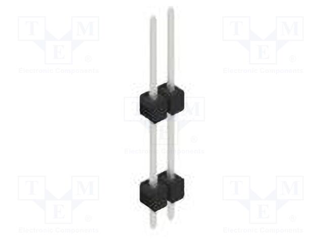 Connector: pin strips; pin header; male; PIN: 2; 2.54mm; THT; 1x2