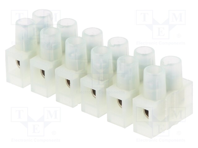 Terminal block; screw terminal; ways: 6; 2.5mm2; terminals: 12