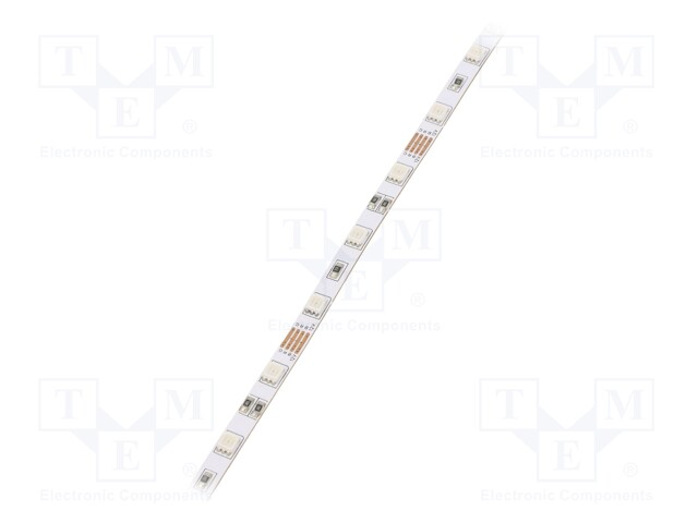 LED tape; RGB; 2835; 12V; LED/m: 60; 4mm; white PCB; IP65; 120Ā°