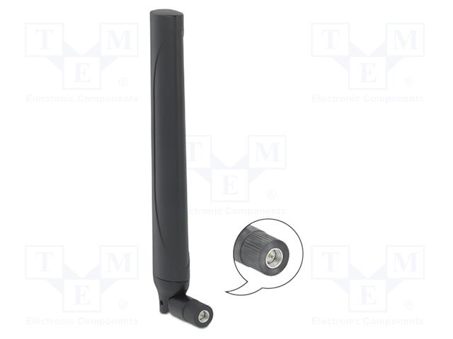 Antenna; 5G,Bluetooth,GSM,ISM,LTE,UMTS,inner; black; SMA; male
