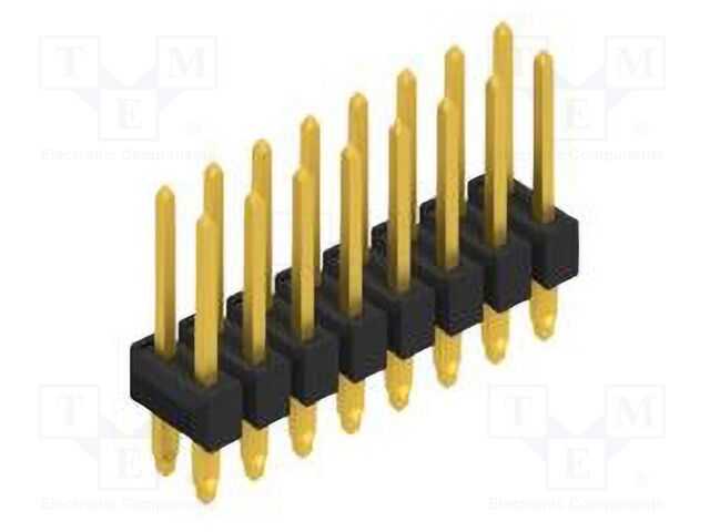 Connector: pin strips; pin header; male; PIN: 16; 2.54mm; THT; 2x8