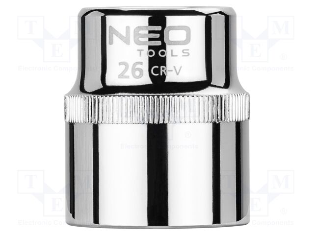 Socket; 6-angles,socket spanner; HEX 26mm; 1/2"