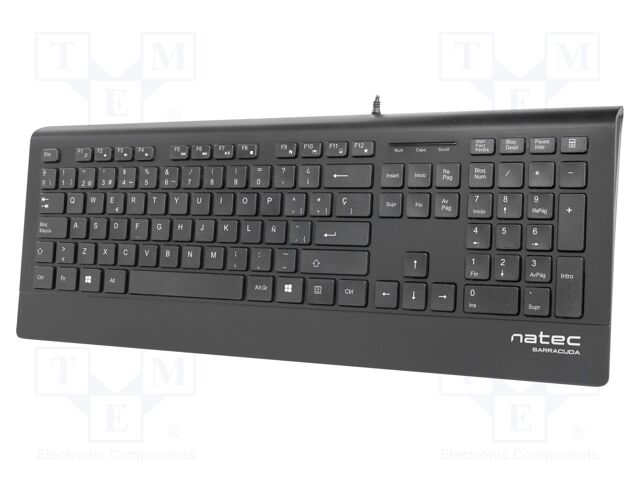 Keyboard; black; USB A; ES layout,wired,slim; Features: PnP