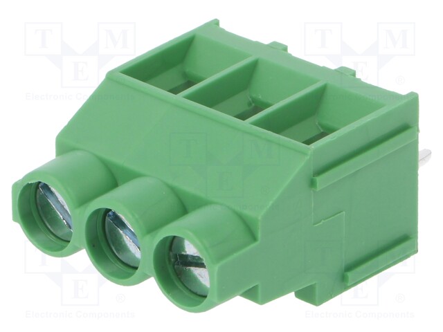 PCB terminal block; angled 90°; 6.35mm; ways: 3; on PCBs; 4mm2