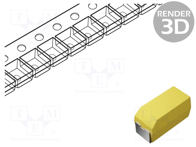 Capacitor: tantalum; 47uF; 6.3VDC; SMD; Case: A; 1206; Series: T491