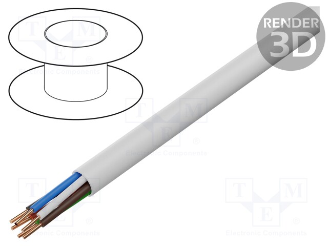 Wire; BiTprotect (St); 10x0.5mm2; PET foil; PVC; white; 0.5mm